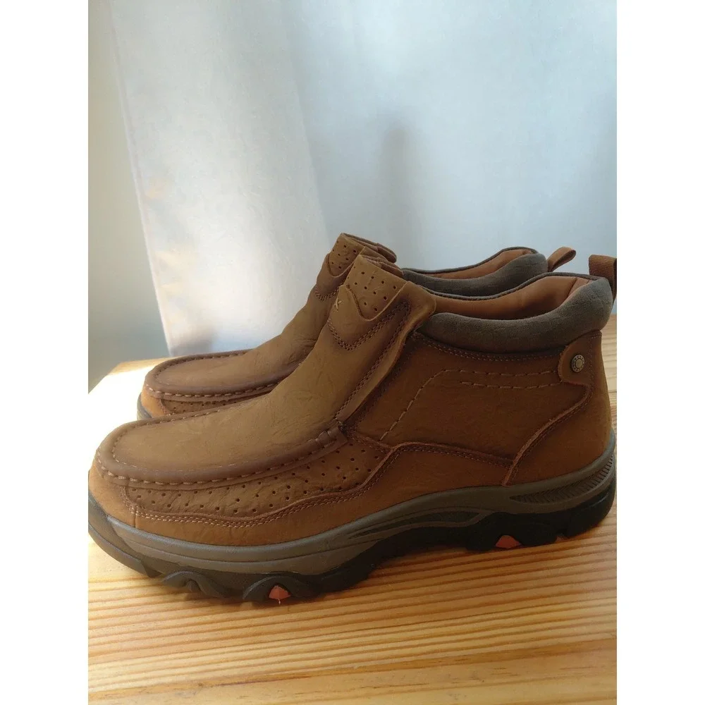 New Mostelo Shoes Men US 12, EUR 47 Hiking Comfort Outdoor Brown/Aged Tan